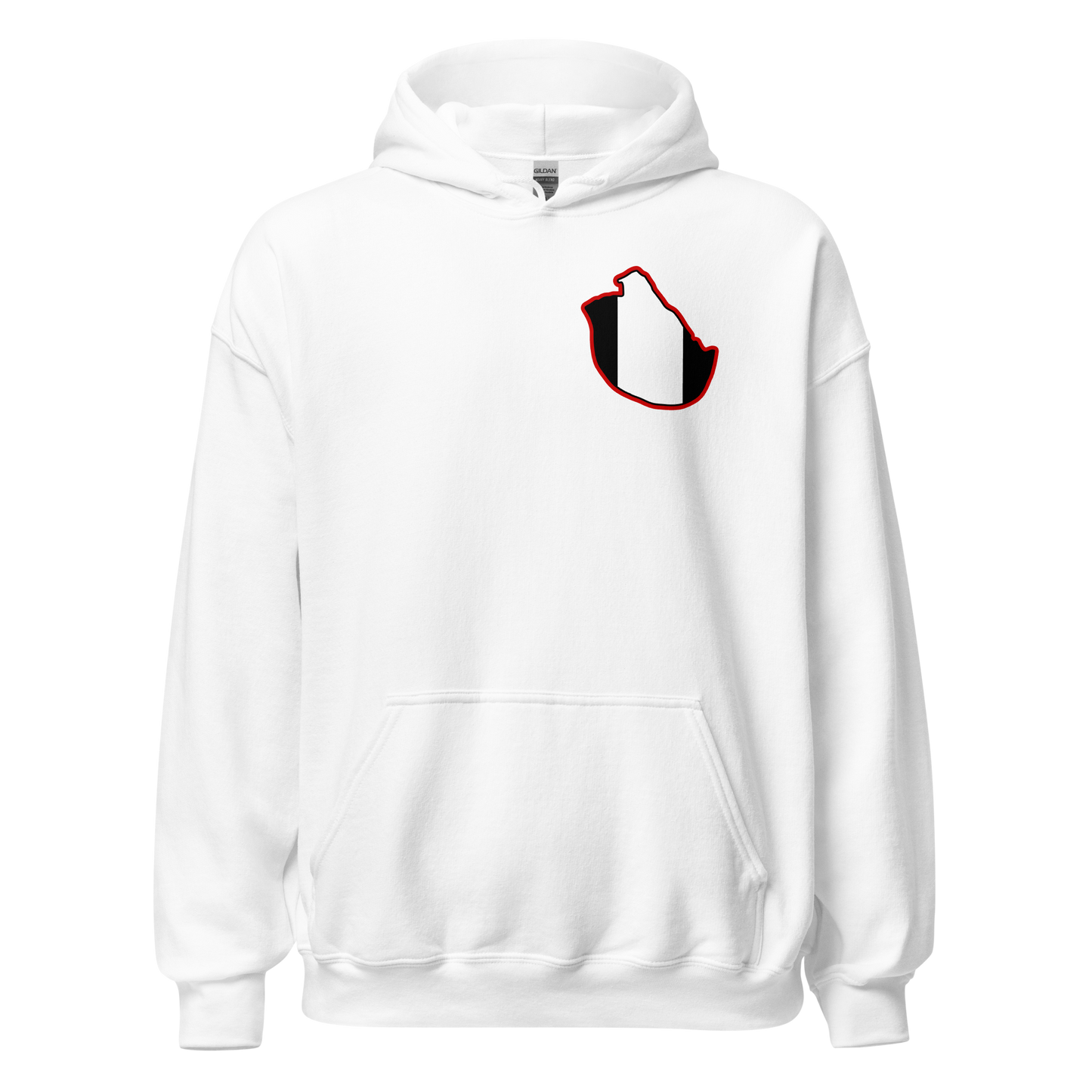 White Fulham Hoodie with Area Motif