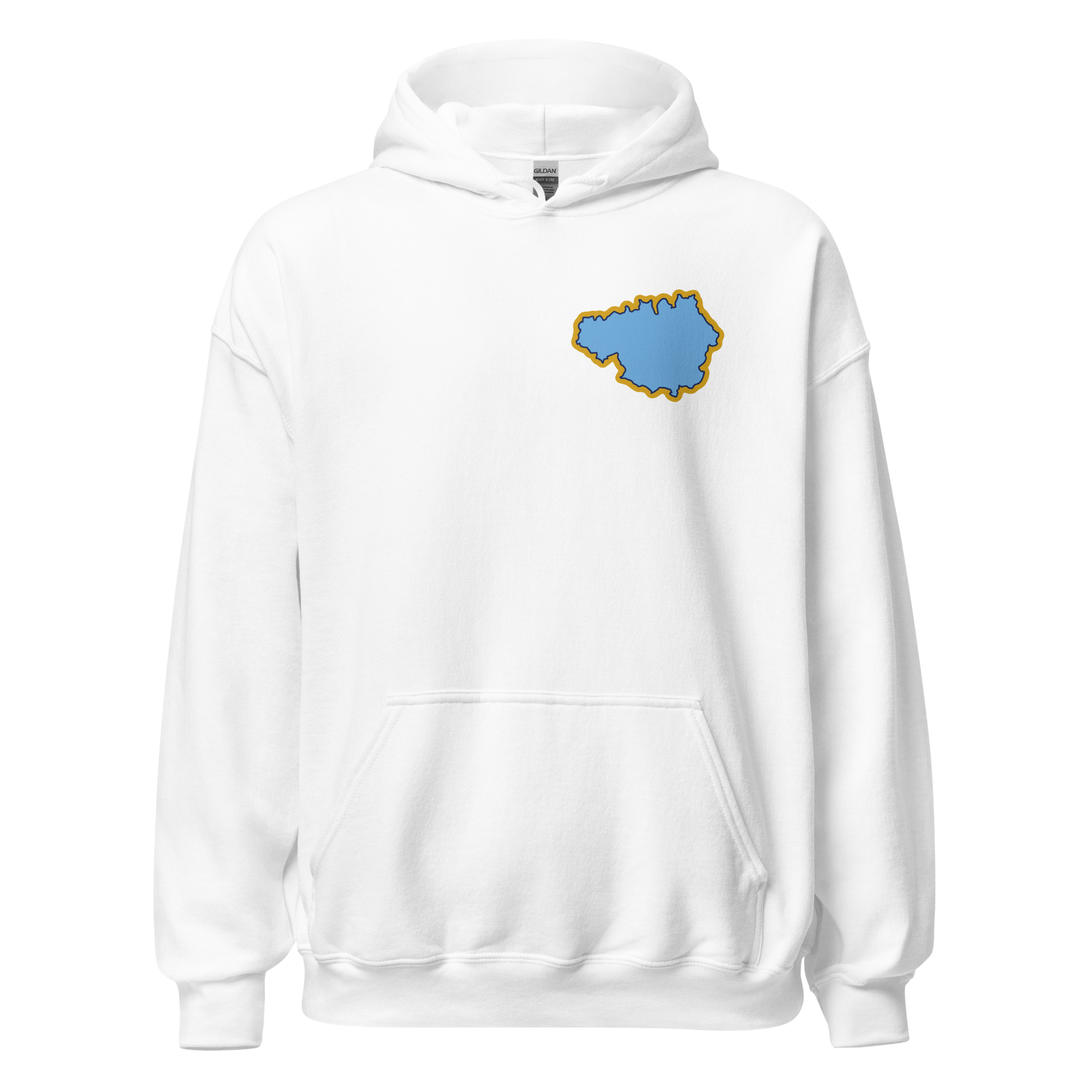 White Manchester City Hoodie with Area Motif